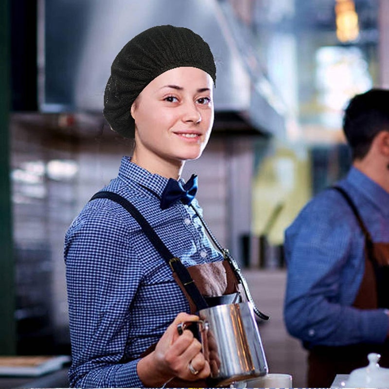 Uaussi 4 or 8 Pack Chef Hat Kitchen Cooking Chef Cap Adjustable Food Service Hair Nets Reusable Washable Mesh Bouffant Beanie - Image 5